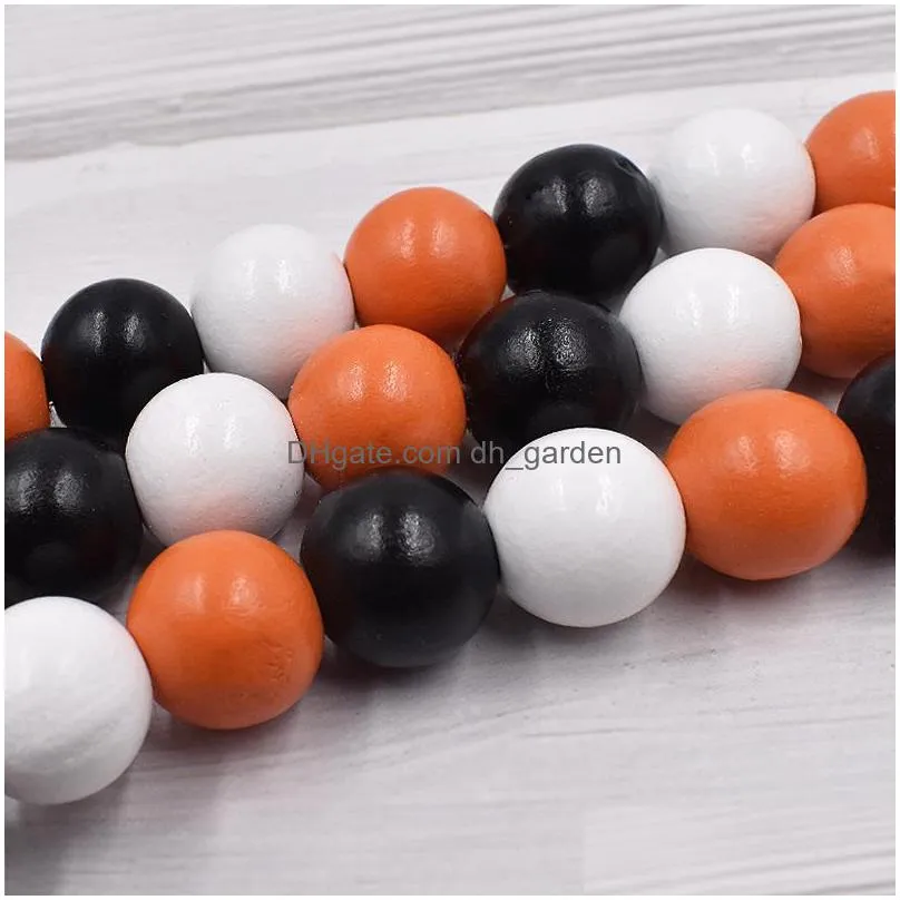 halloween party decoration pendant creative home decorations colorful wooden bead ornaments 10 styles