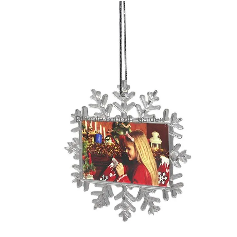 diy christmas decoration pendant double sided blank sublimation pendants heat transfer holiday party ornaments