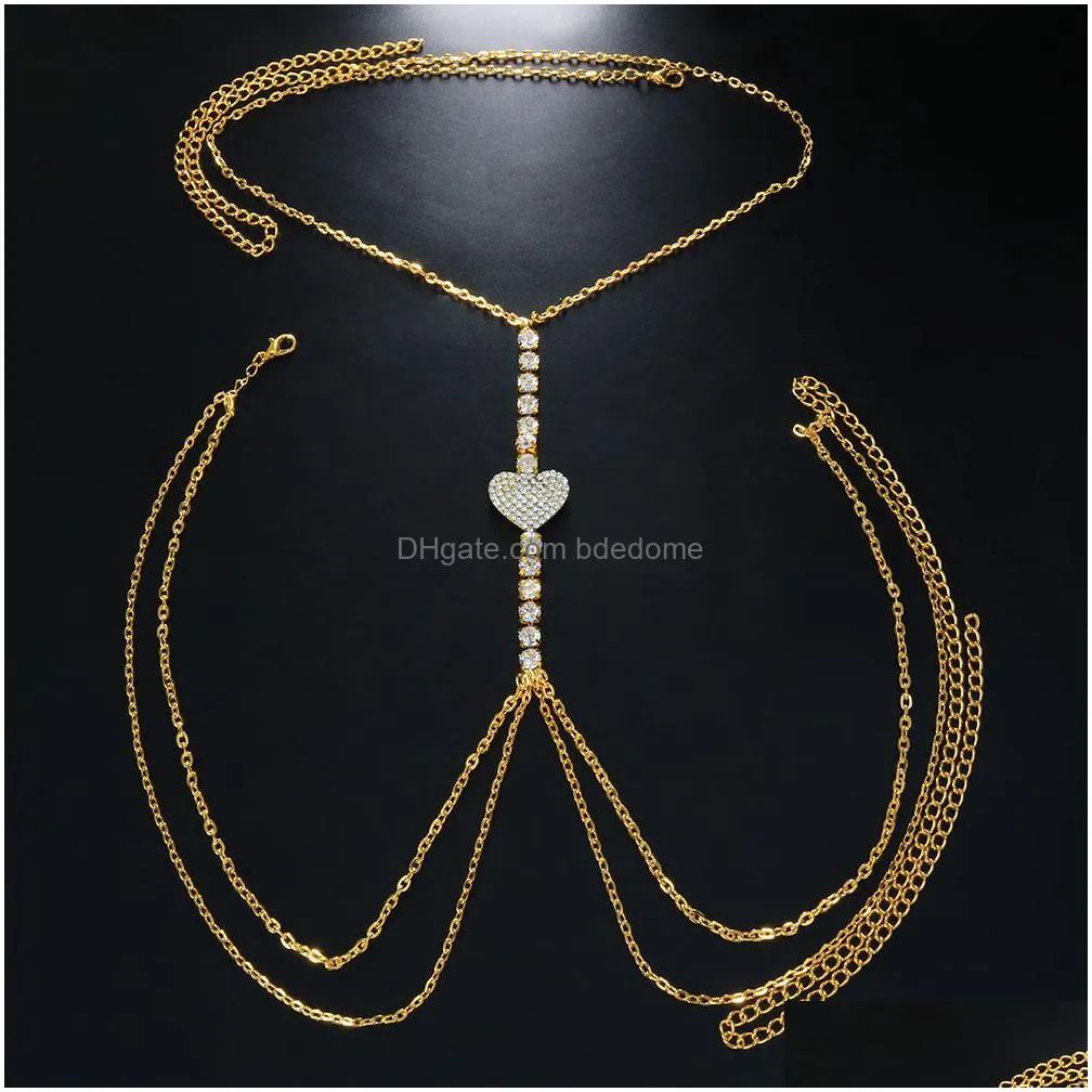other kpop simple chest bra chain waist belly necklace choker sexy multilayer body chain stainless steel jewelry for women 221008