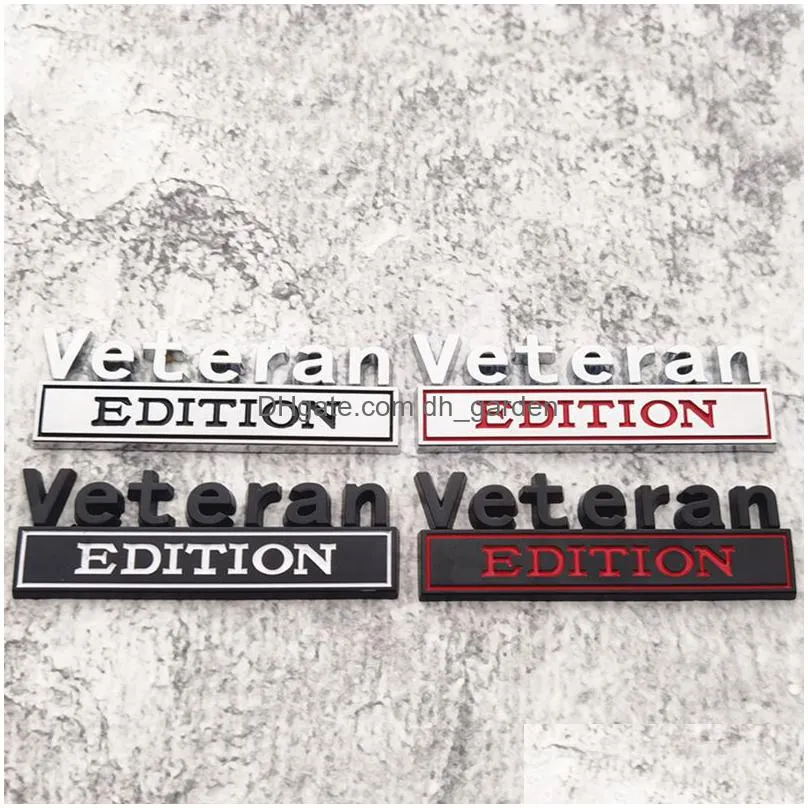 veteran metal car sticker party favor personalize tailgate trim badges alloy leaf board