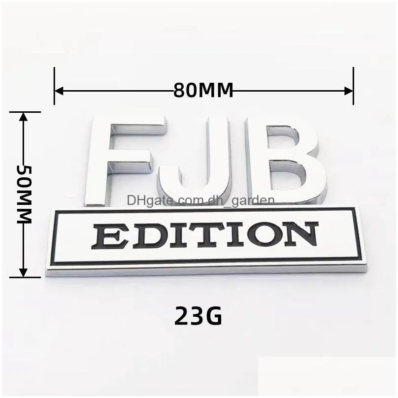 4 styles car sticker party favor fjb tailgate decor badge emblem decal auto accessories