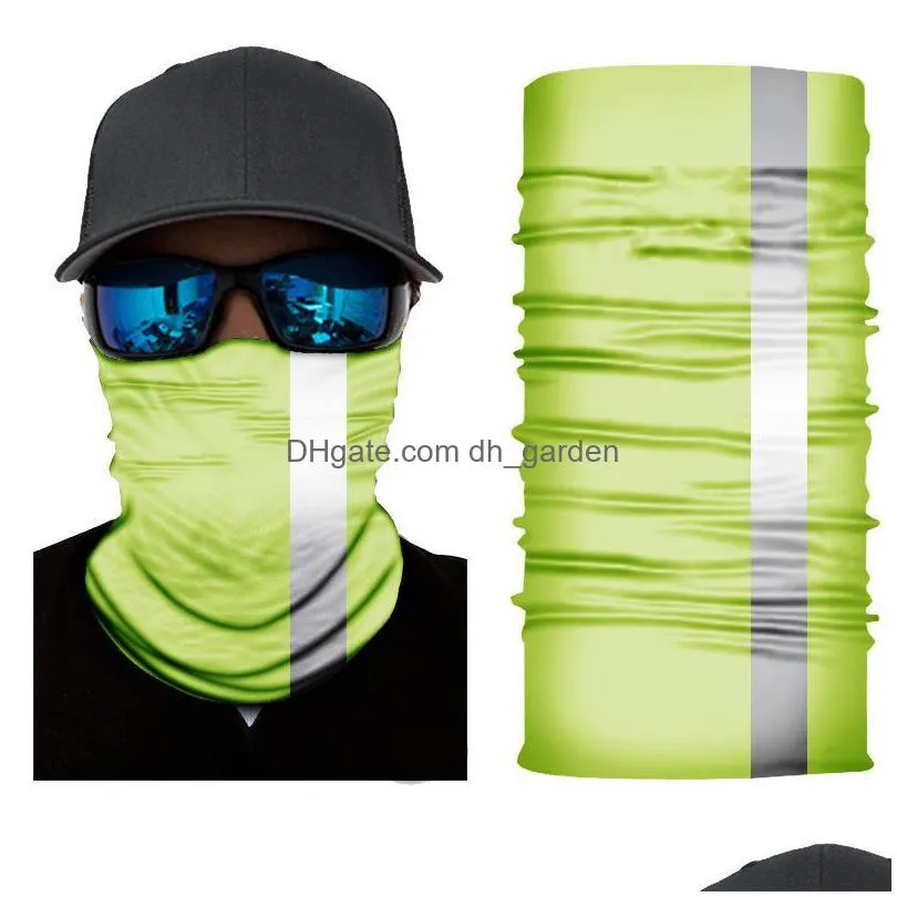 cycling face mask party masks reflective light flag printing scarf washable adjustable protective