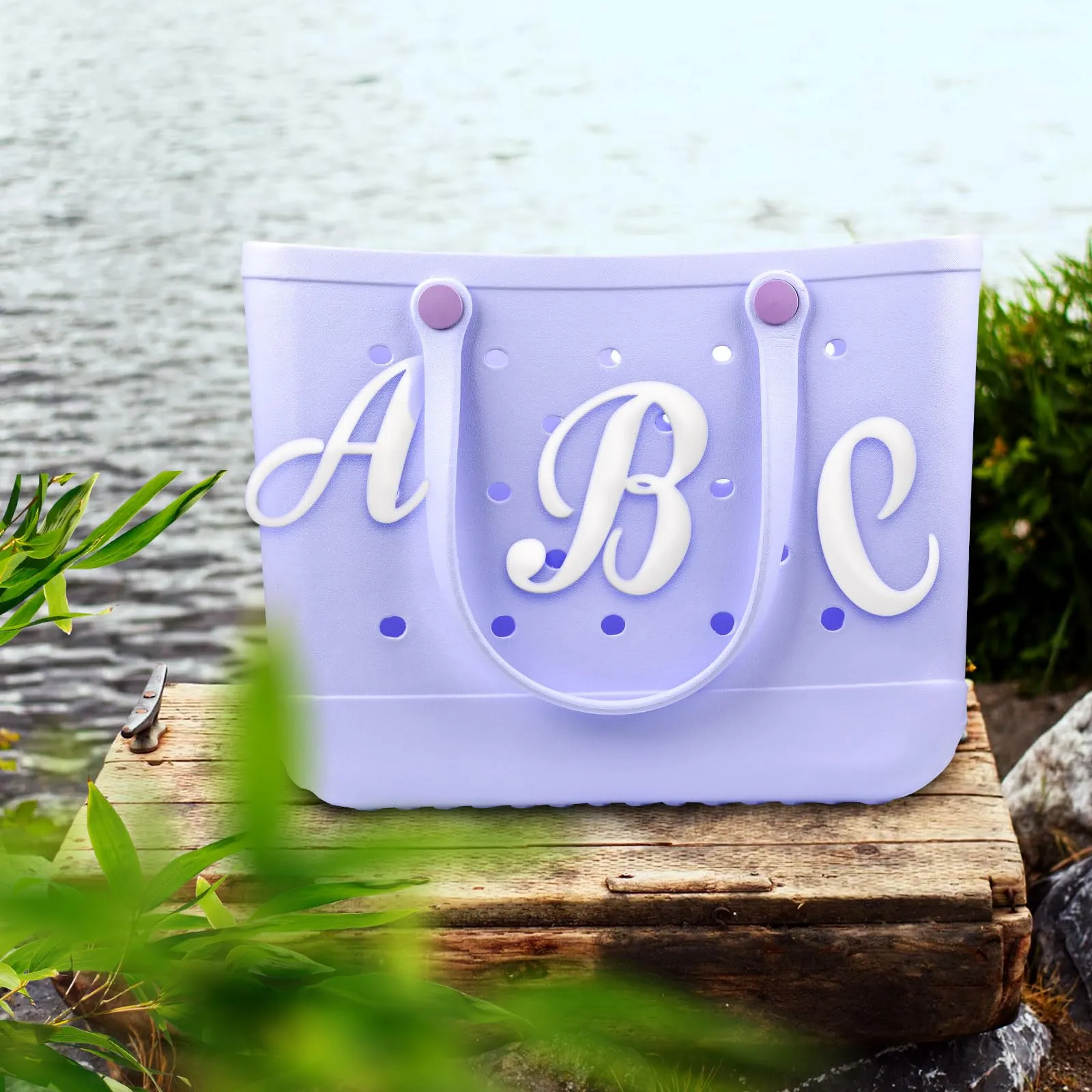 decorative lettering for bogg bag alphabet letters decor letter charms for bogg bag accessories alphabet 3d letters for personalizing handbag diy white