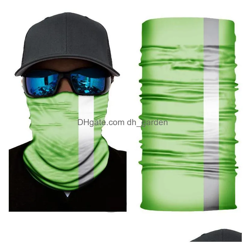 cycling face mask party masks reflective light flag printing scarf washable adjustable protective