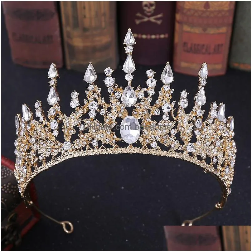 wedding hair jewelry vintage baroque headbands purple crystal tiaras crowns bride noiva headpieces bridal party crown 220831