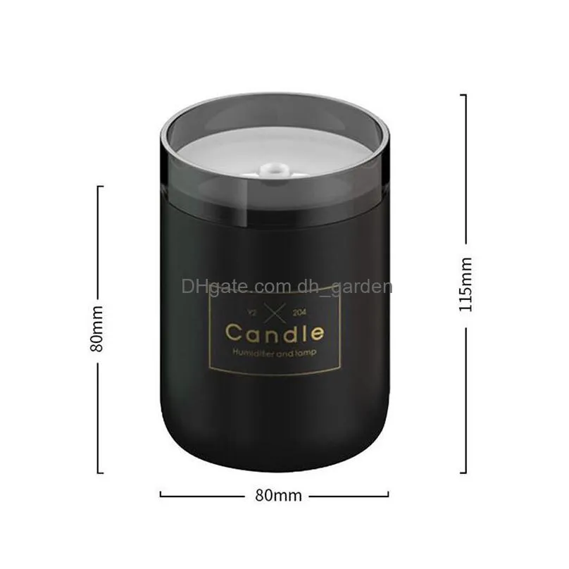 candle humidifier  oil diffuser ultrasonic air humidifiers soft light usb car purifier aroma anion mist maker 280ml