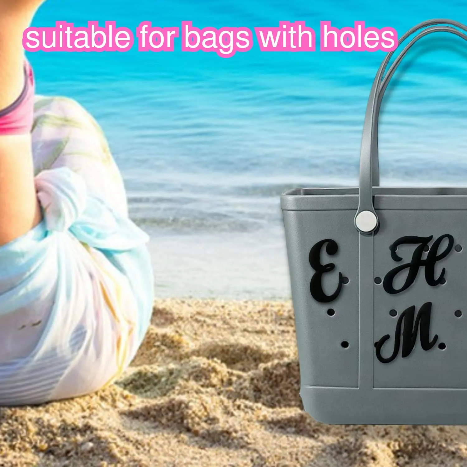 bag charms compatible with bogg bag alphabet charm large size letters decor rubber beach tote bag charms compatible with bogg bag accessories