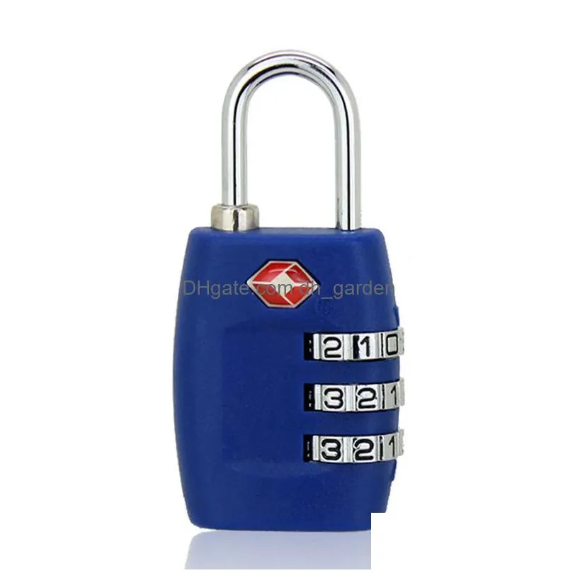 combination lock resettable customs locks mini portable travel luggage padlock 7 colors suitcase anti theft high security