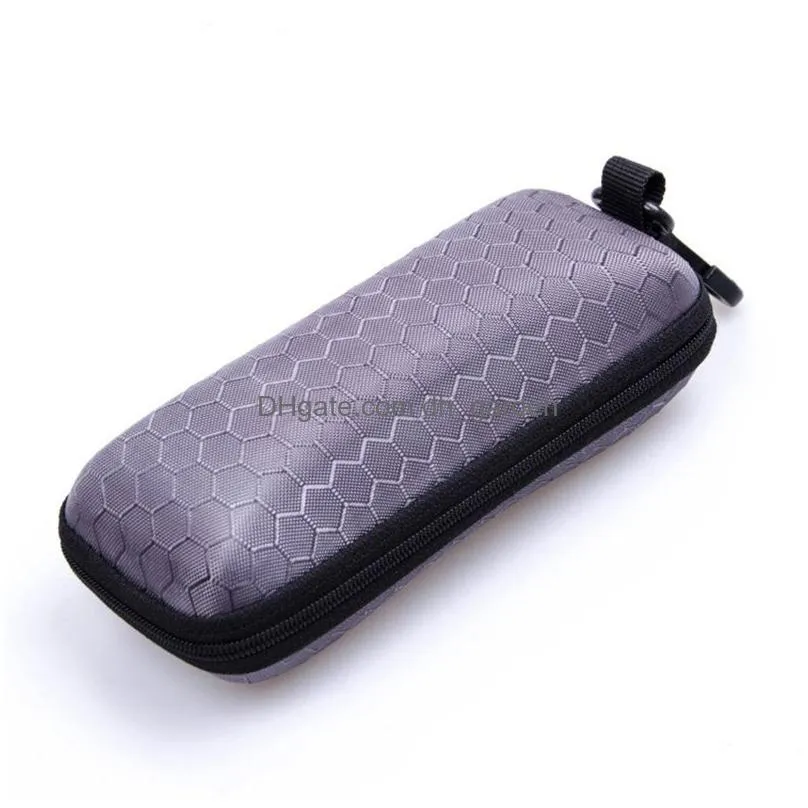 portable honeycomb sunglasses case anti-stress zipper glasses case storage box keychains