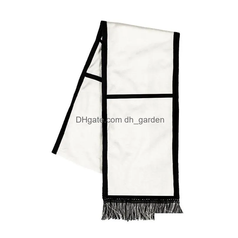 double crystal velvet blank sublimation scarf six square grid heat transfer fringed scarfs diy scarves gift