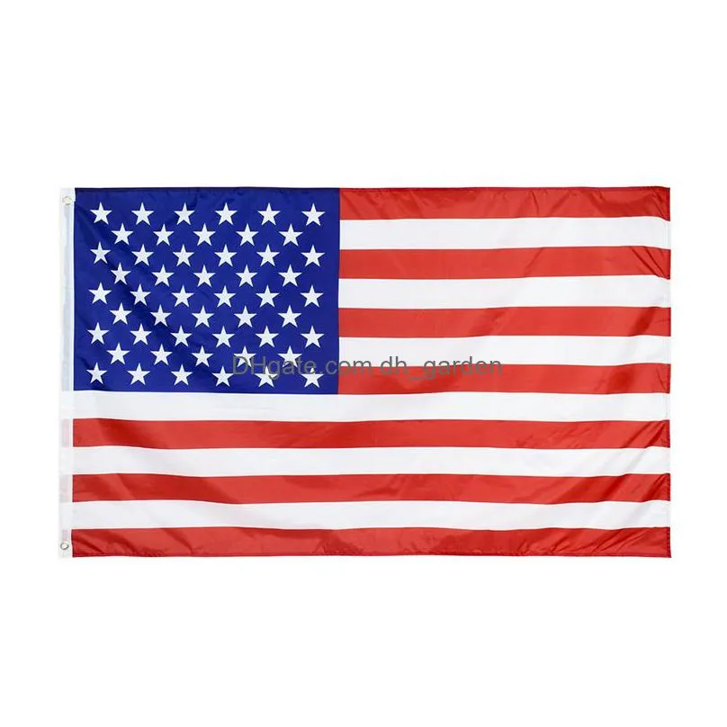 american flag polyester double line curled edge us stars and stripes garden square banner united states flags 90*150cm