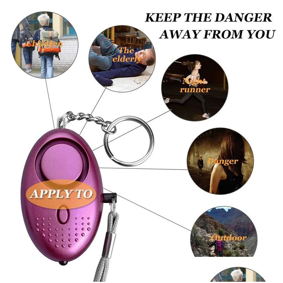 keychains fashion aessories 130db sound loud egg keychain shape self defense personal alarm girl women security protect alert safety 13