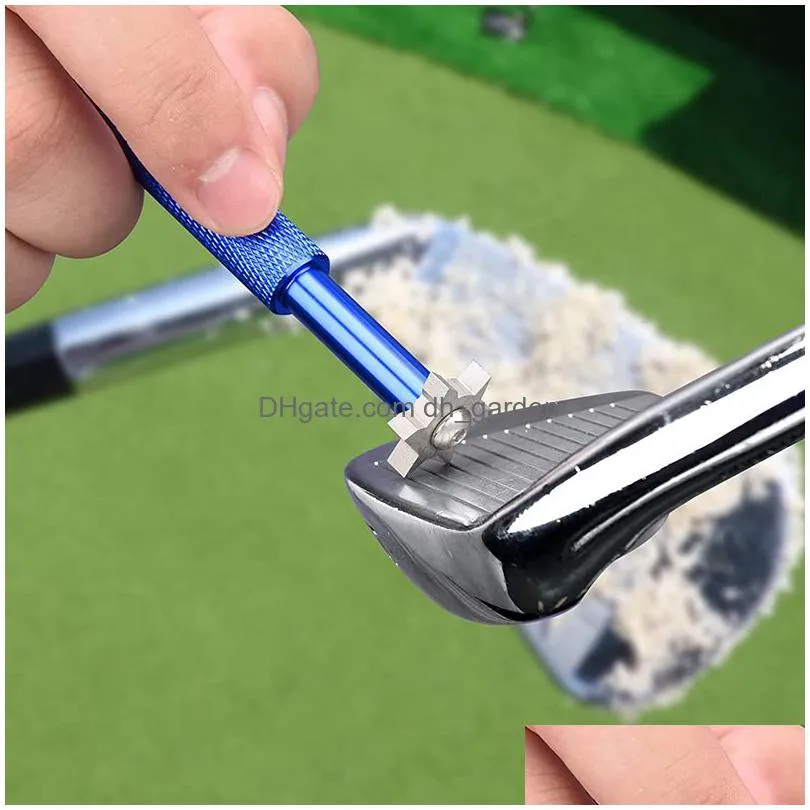 golf club head cleaning tool hexagon cleaning iron bar groove with bead chain