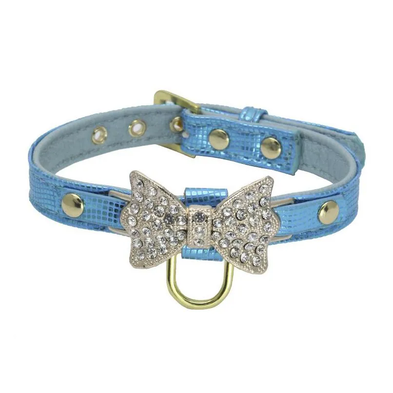 cute designer dog leather trendy pet collars plus matching collar leash harness set comb puppy harness ps1713*11