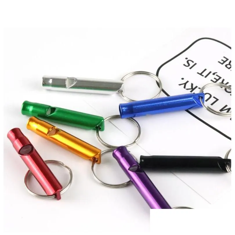mental training emergency whistle keychain camping hiking outdoor sports tools multi-function animal pet dogs puppy train whistles