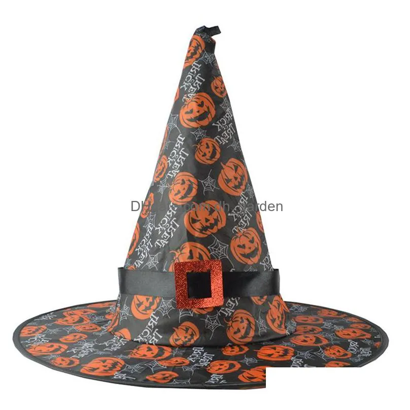 led halloween hat hangable glowing witch hats festive party decoration cap
