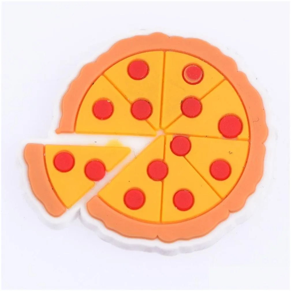 popular pvc chick fil french fries pizza party christmas hamburger shoes charm gift childrens clogs shoes decoration diy