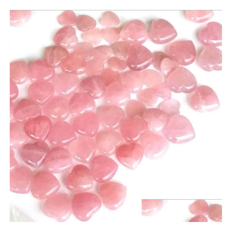 natural rose quartz heart shaped pink crystal carved palm love healing gemstone lover gife stone crystal hearts gems arts and crafts