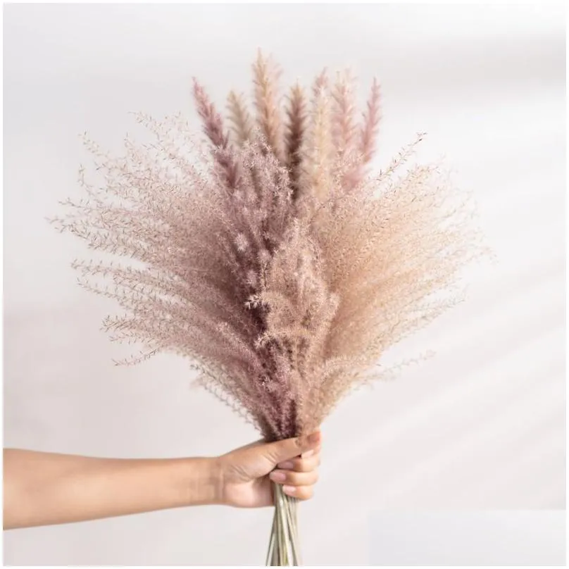 50pc natural pampas grass dried flowers reed plants for home decoration real flower wedding background layout p ography props