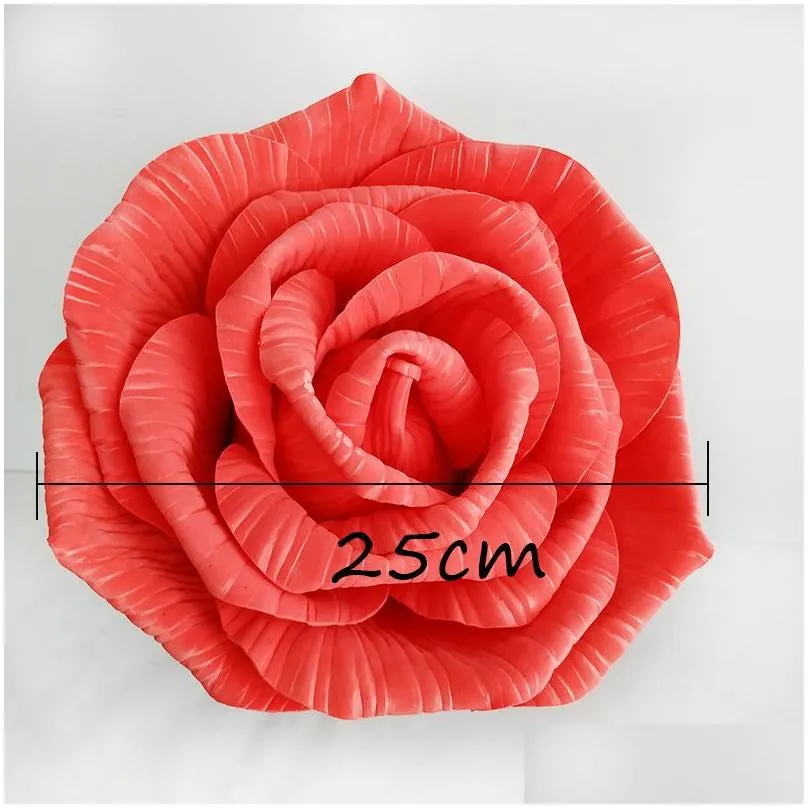 30cm  foam rose artificial flower wedding party decoration flower home decoration artificial decorative peony flower wreath