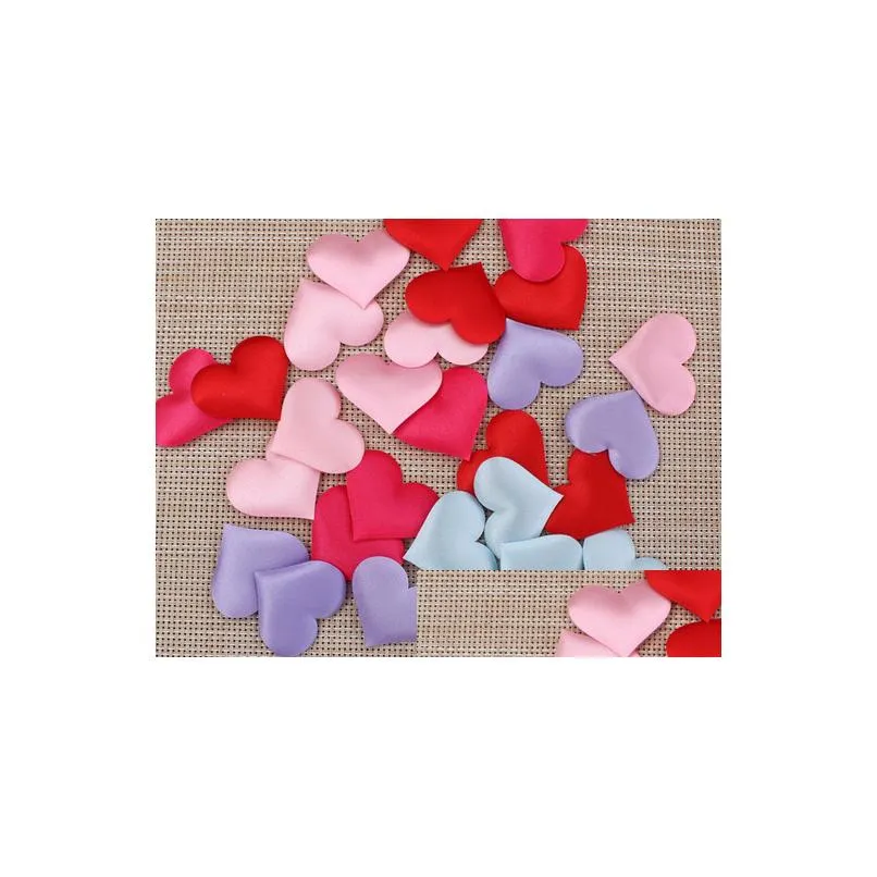 100pcs cloth heart diameter 3.5cm wedding party confetti graduation ceremony desktop decoration birthday party decoration supplies