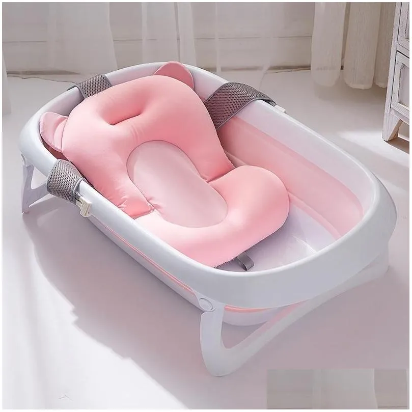 bathing tubs seats baby bath tub pad non-slip bathtub mat born safety security support cushion pillow seat shower gifts