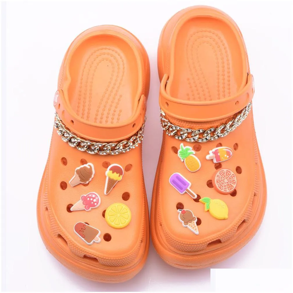 factory wholesale hot sell clog charms lollipop shoes decoration kid ice cream bracelet girl candy popsicle accessories