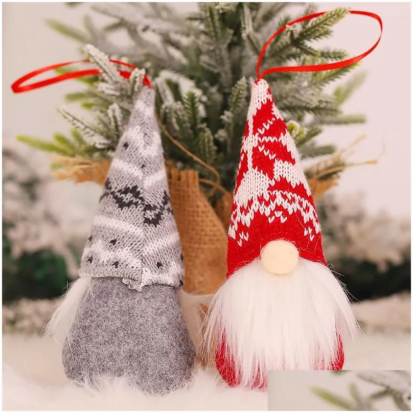 merry christmas decorations swedish santa faceless gnome plush doll ornaments handmade elf toy holiday home party decor gift