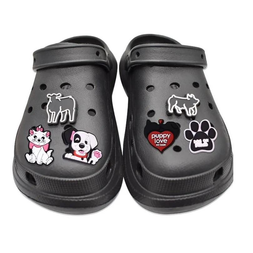 dog cat cute cartoon pvc shoe charms shoes buckles action figure fit bracelets croc jibz accessories wristband boys girls gift