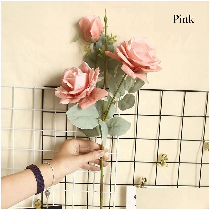 artificial flower silk rose decorative party fake flowers for home el decor diy wedding decoration wreath garden wall