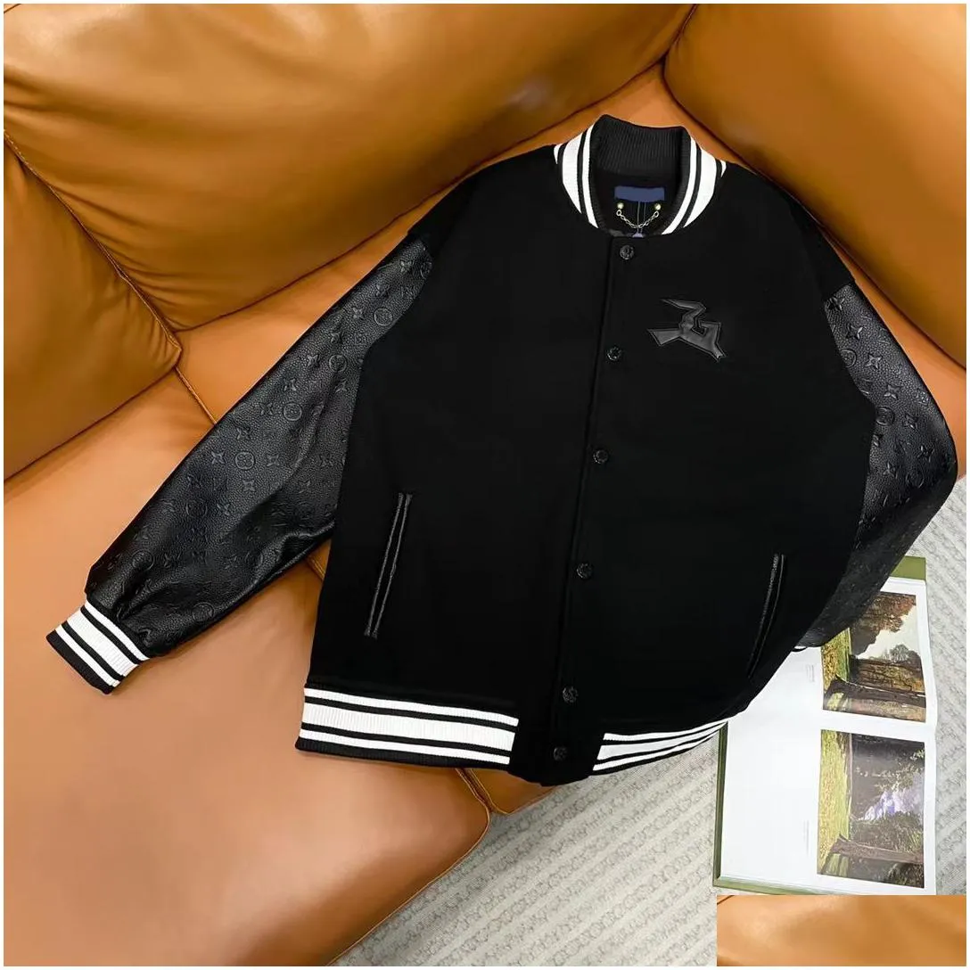 designer jacket varsity jacket coats men mens jacket leather jacket mens coat flocked jacket sleeve baseball uniform fashion jacket men button jacket plus