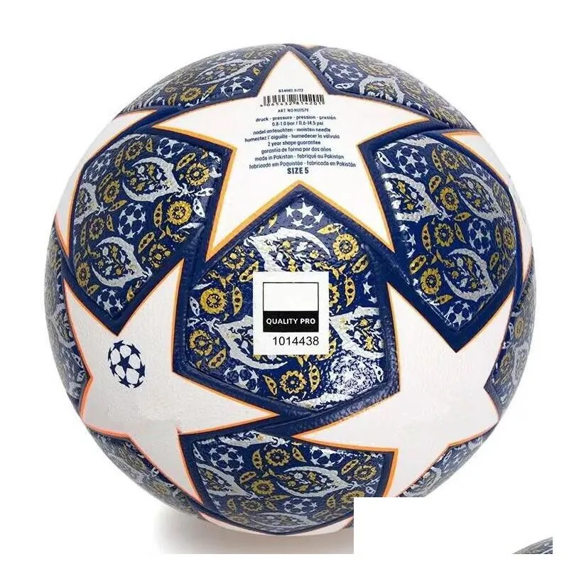  22 23 24 european champion soccer ball size 5 balls 2022 2023 2024 final kyiv pu balls granules slip-resistant football