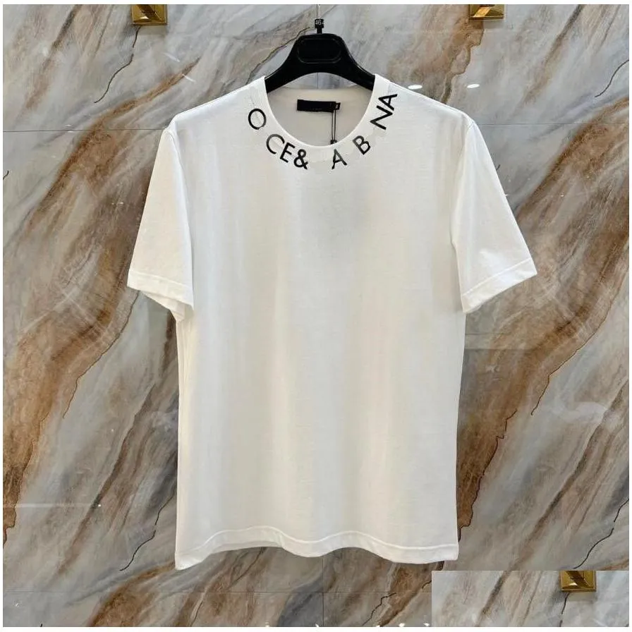 summer tees simple mens round neck casual short sleeve fashion trend letter t-shirt half sleeve wholesale