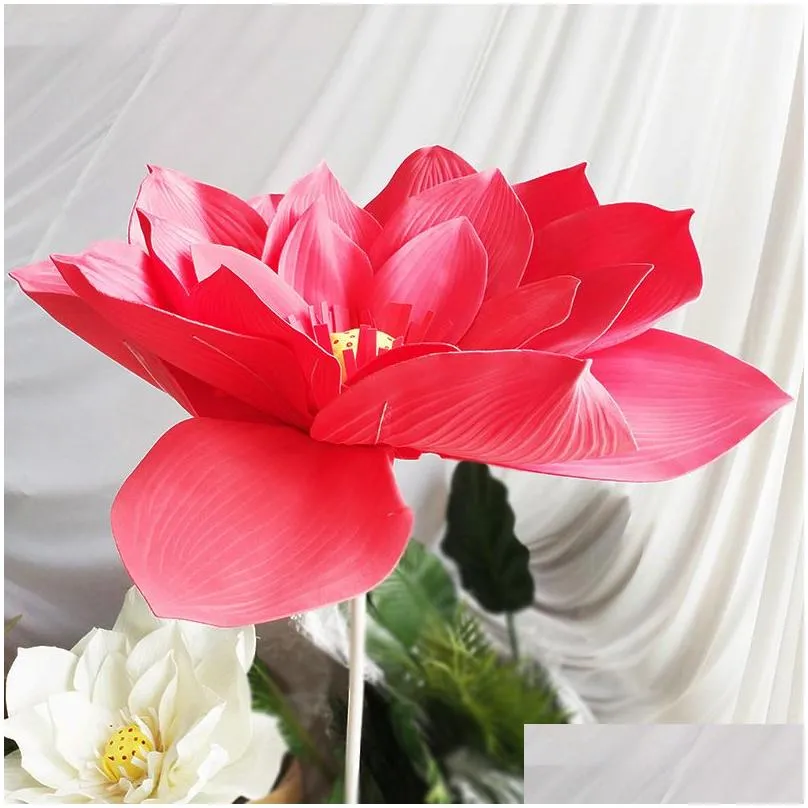 large pe foam lotus flowers fake flowers decoration home wedding background wall party p ography stage artificial flowers lotus