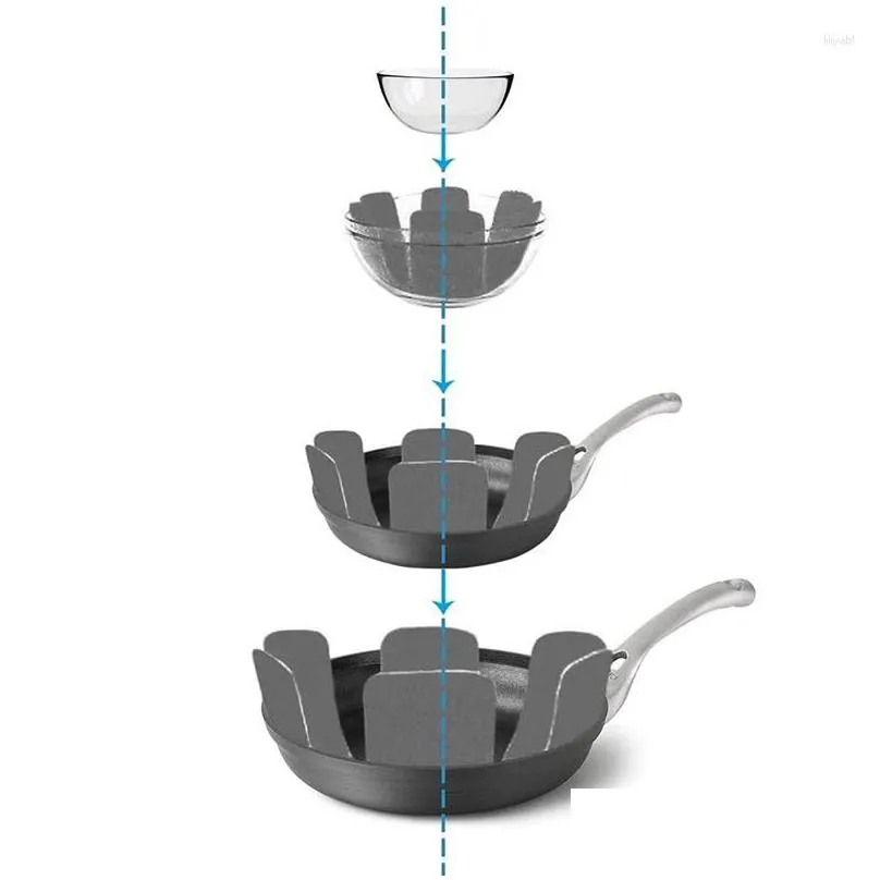 table mats 12pcs 3 different sizes pan pot protectors larger thicker pads for protecting and separating your cookwaregray