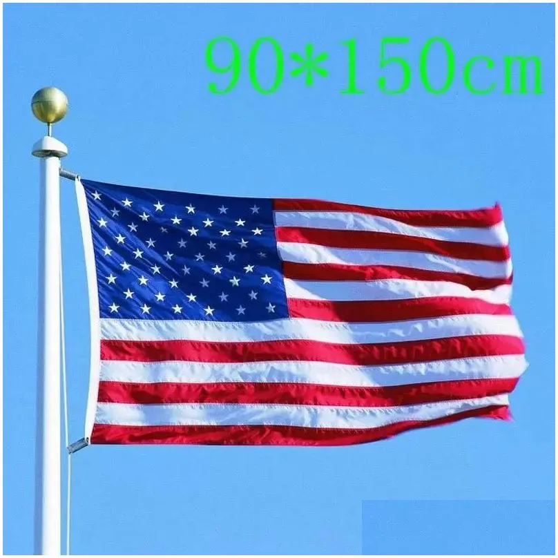 american flag garden office banner 3 x 5 feet high quality stars and stripes polyester solid banner 150x90cm inventory wholesale