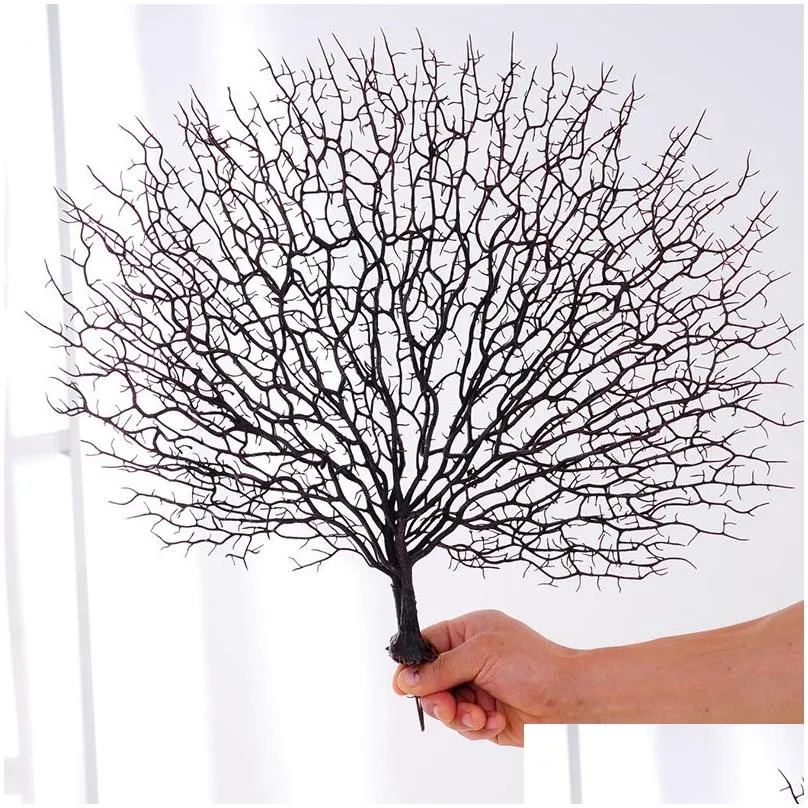 45cm artificial tree branch white coral wedding decorations home artificial peacock coral branches plastic dried branch