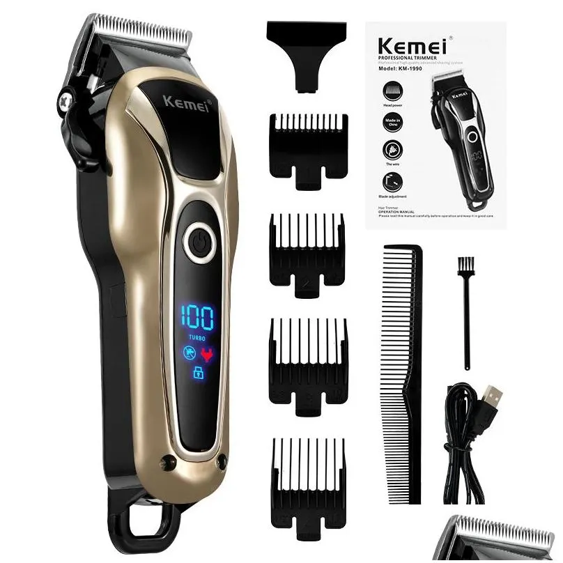 professional barber hair clipper rechargeable electric finish cutting machine beard trimmer shaver cordless corded 220623