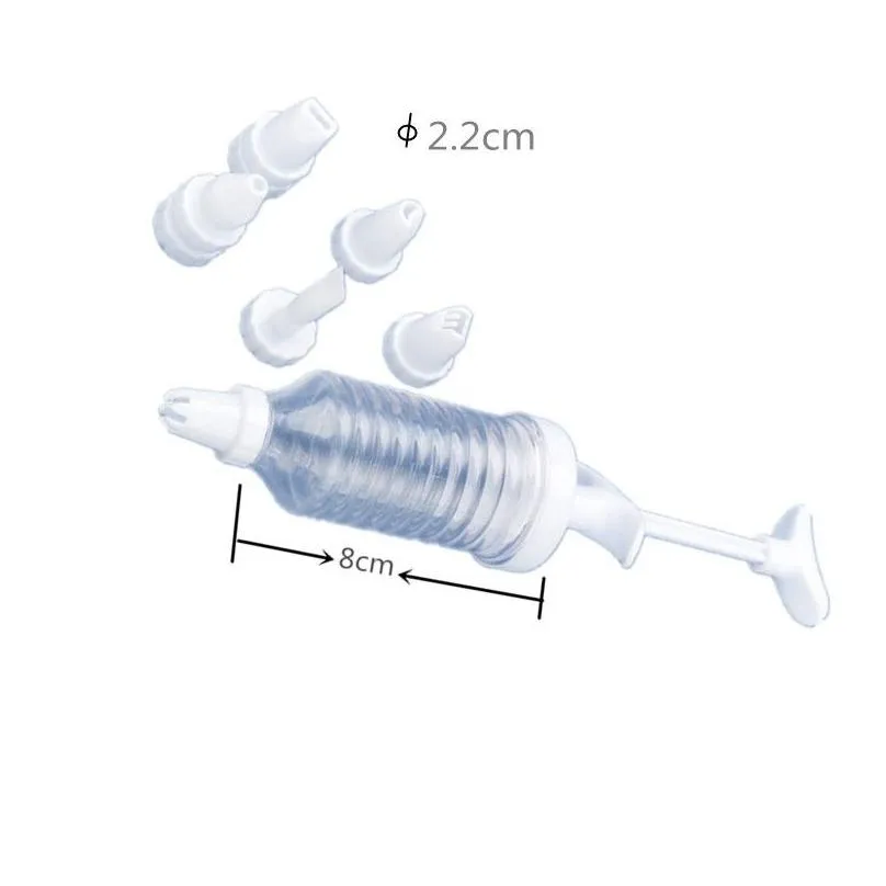 nozzle pastry tube fondant cake decorating plastic tool set cupcake cake decorating icing piping syringe gun 8pcs /set