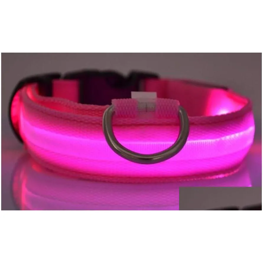 pet dog collar led flash collars dog cat collars flashlights dibo america huskies teddy large dog collars s m l xl emitting led pet