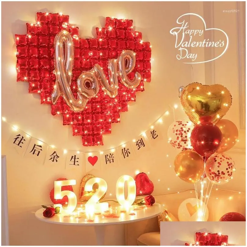 dinnerware sets birthday confession love balloon background wall decoration set