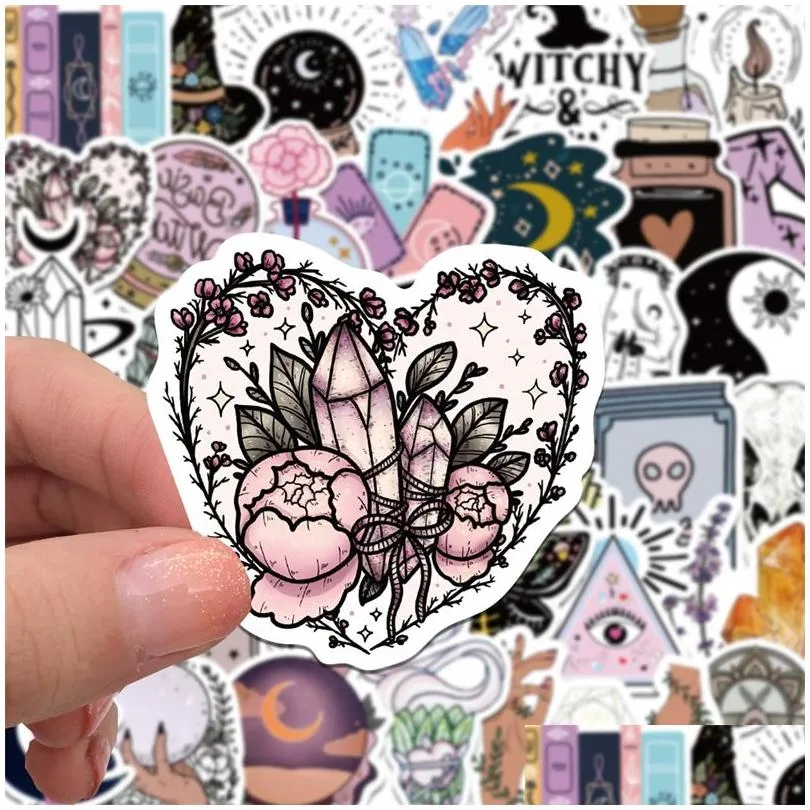 50pcs witchy stickers apothecary magic goth aesthetic stickers