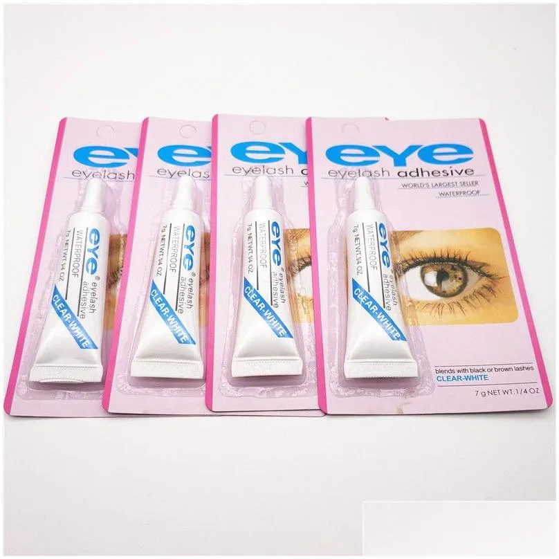 eye lash glue dark white makeup adhesive waterproof false eyelashes adhesives glue with packing practical eyelash glue 