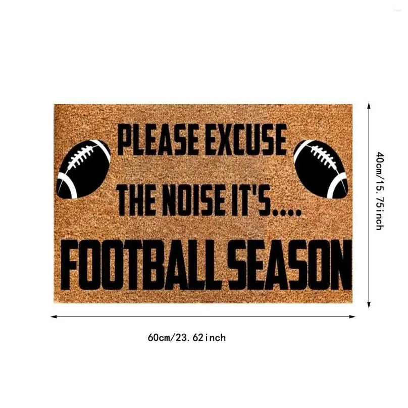 carpets please excuse the noise its football season funny cute doormat door mat welcome friends home