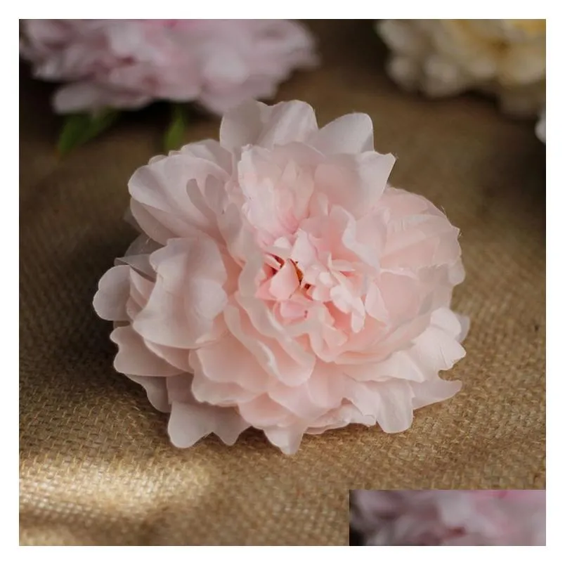 10pcs/lot artificial peony flower head wedding party christmas decoration diy silk flower wall background decor accessories