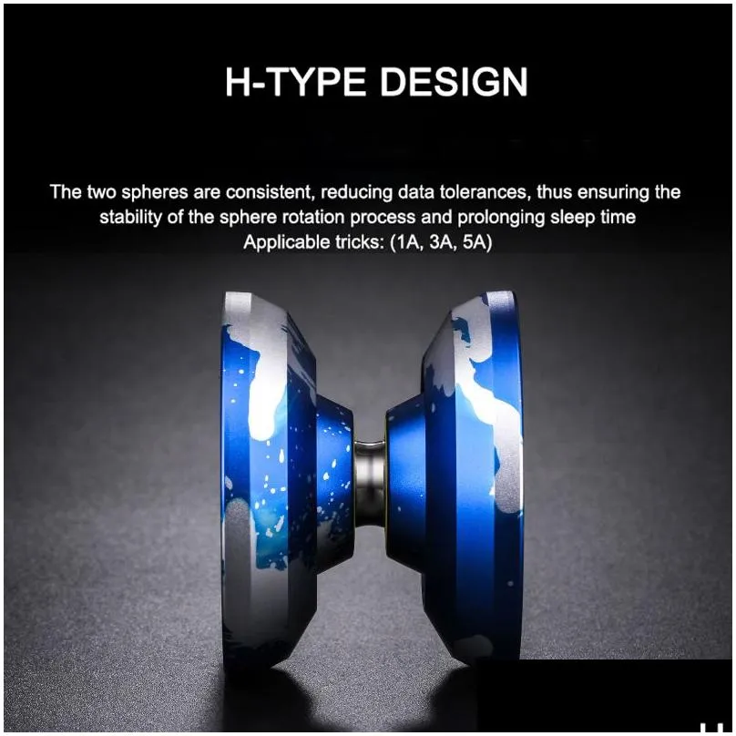 yoyo magicyoyo k9 aluminum alloy h-type yoyo professional with 8 ball bearing long sleep yo classic toys for boys kids gifts 230227