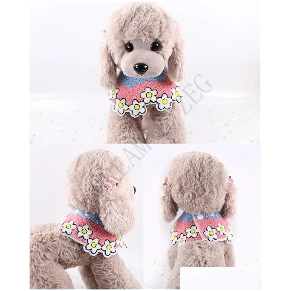 colorful pet cat dog bibs bandanas durable dogs scarf collar adjustable pet cute neckerchief scarf cute saliva towel for cats dog