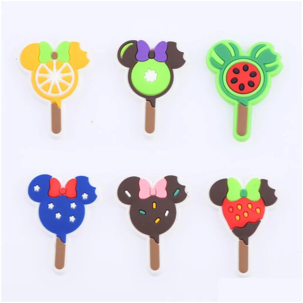 factory wholesale hot sell clog charms lollipop shoes decoration kid ice cream bracelet girl candy popsicle accessories