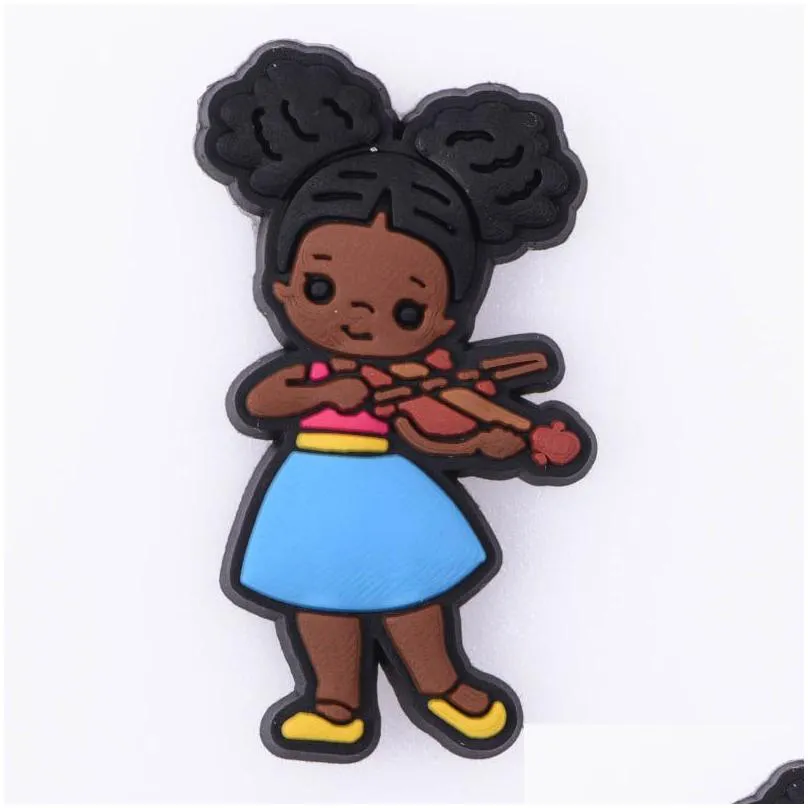 custom cartoon black children pvc designer charms new wholesale styles