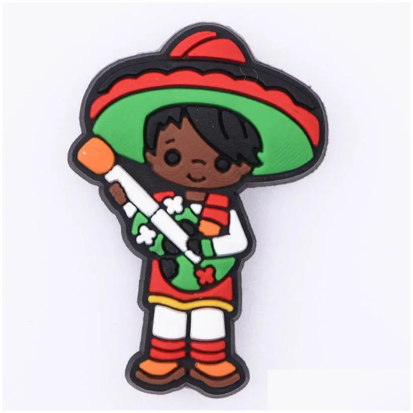 custom cartoon black children pvc designer charms new wholesale styles